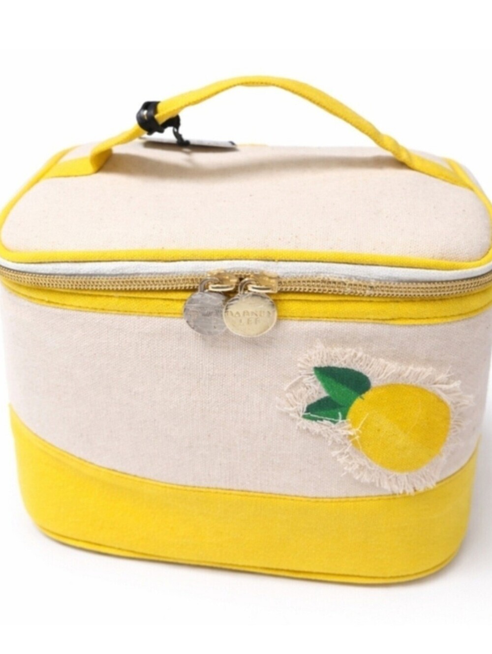 Dabney Lee Lemon Cosmetic Bag NWT Yellow Canvas Travel Makeup Case Cute Gift